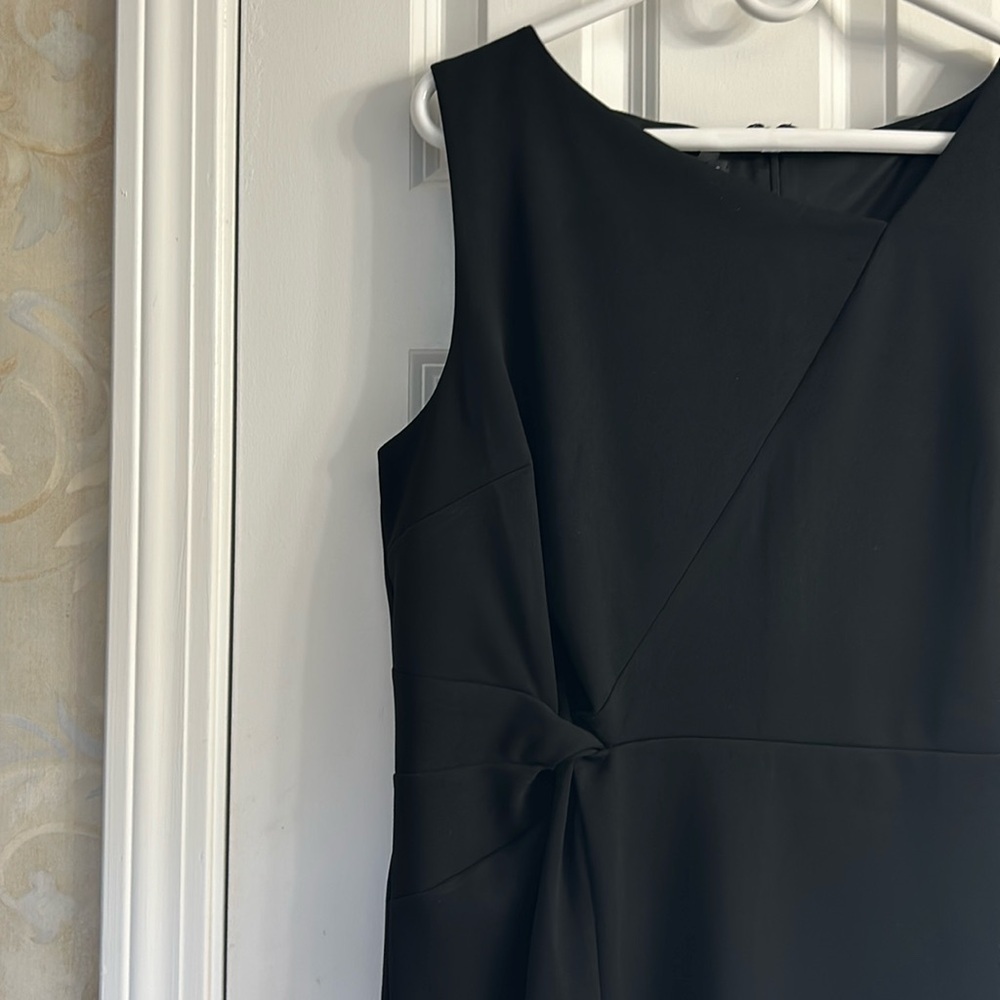 Talbots Basic Black Asymmetrical Neck Knit Dress … - image 5